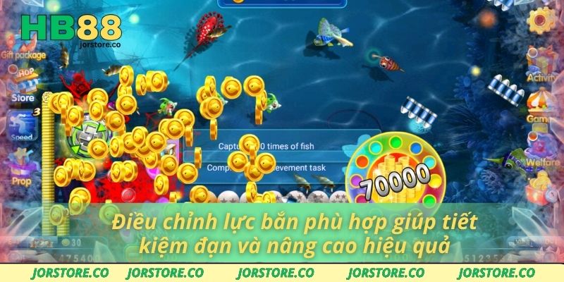 Vua Bắn Cá – Trò Chơi Cá Cược Dành Cho Người Yêu Thử Thách Điều chỉnh lực bắn phù hợp giúp tiết kiệm đạn và nâng cao hiệu quả
